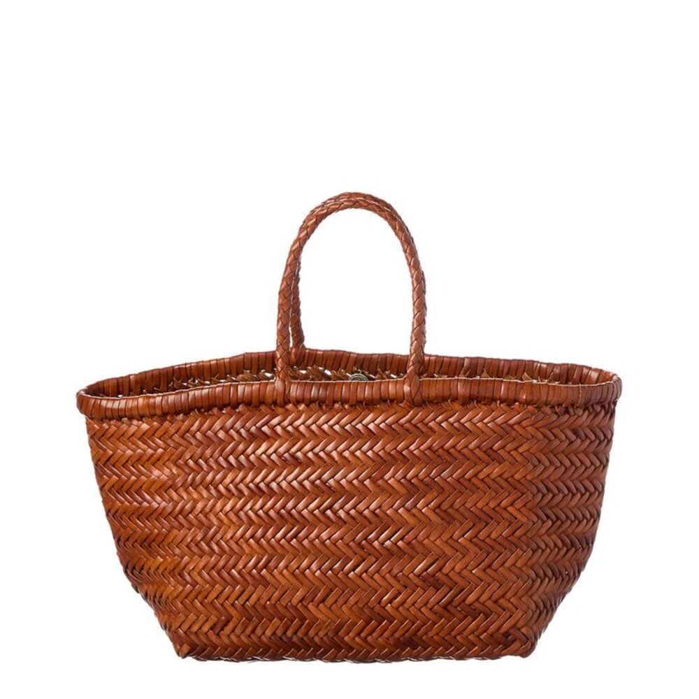 Dragon Diffusion Triple Jump Small Leather Tote, Brown